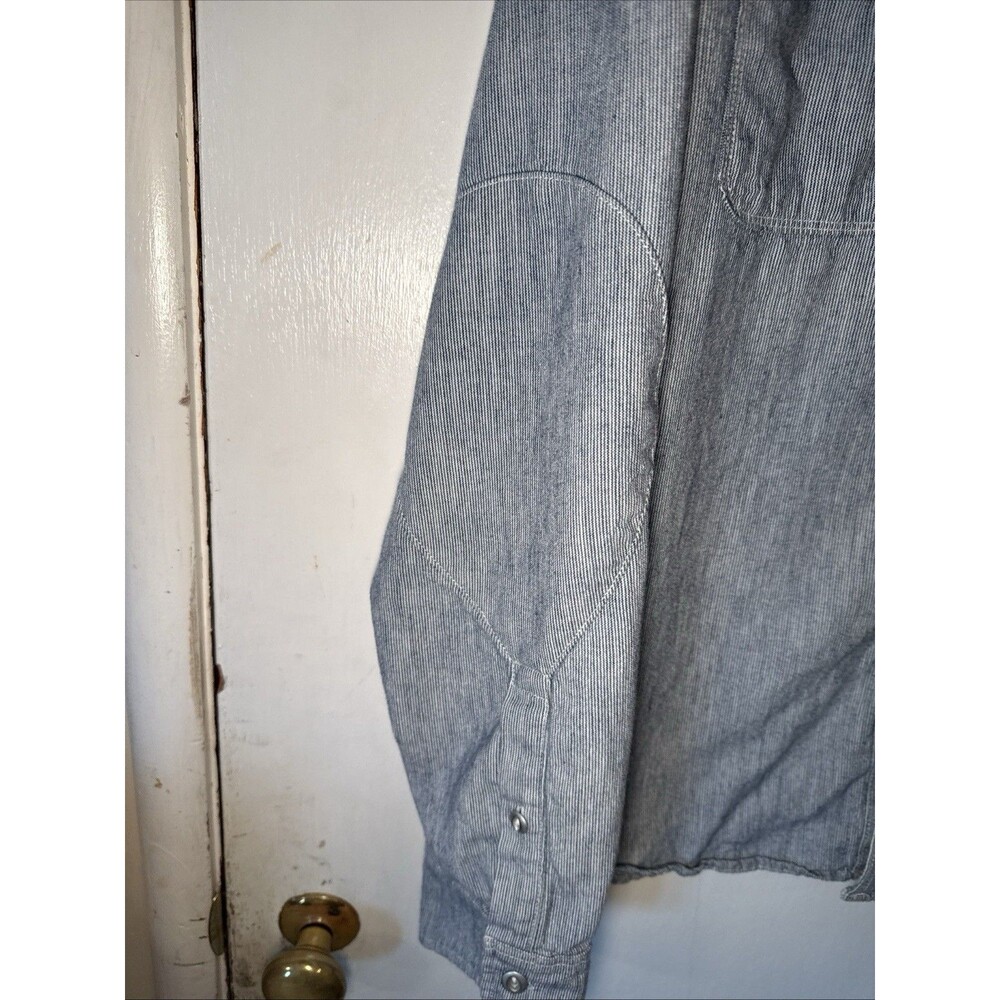 Freenote Cloth Lambert Hickory Stripe Long Sleeve Shirt | Men's Large - Picture 9 of 11